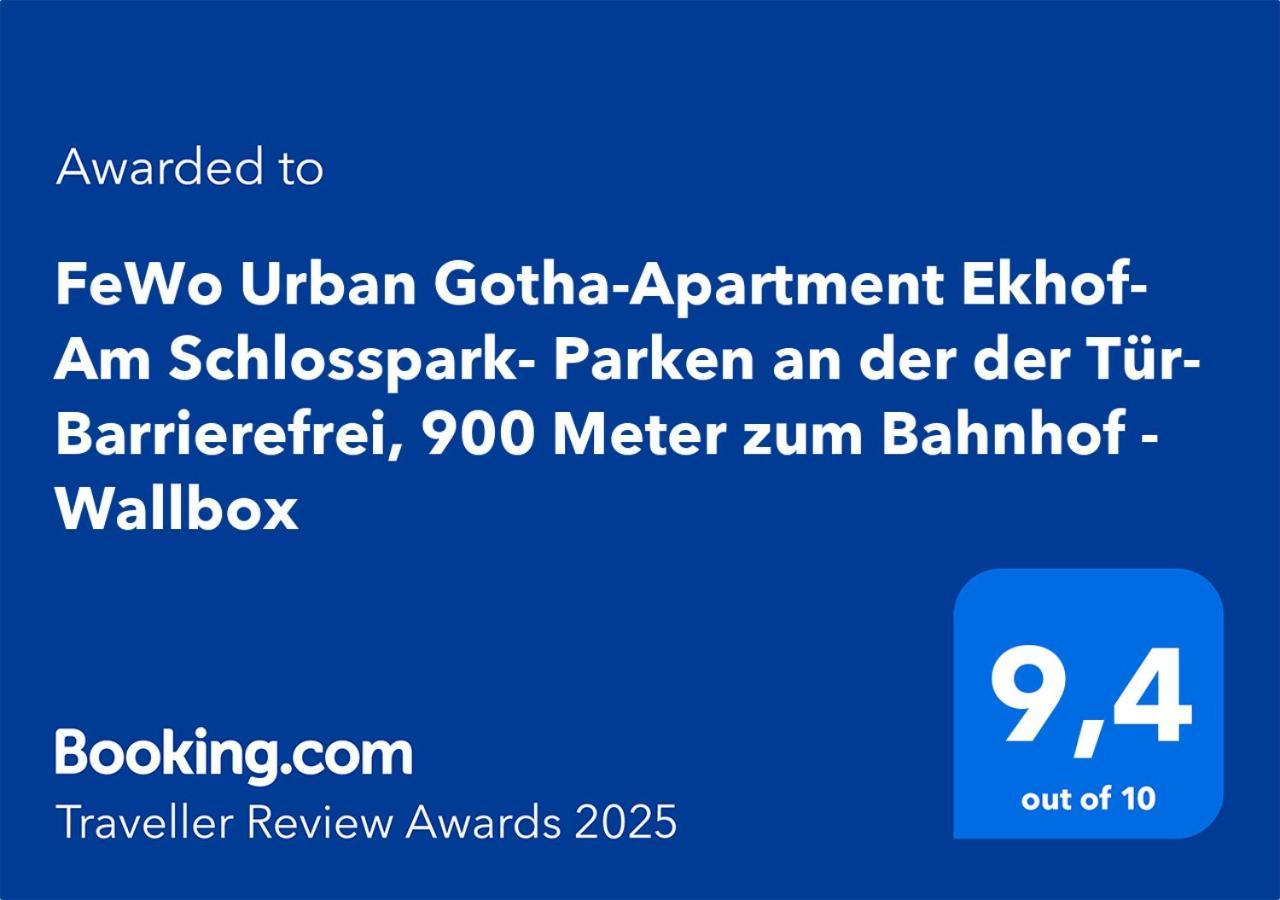 Fewo Urban Gotha-Apartment Ekhof- Am Schlosspark- Parken An Der Der Tuer- Barrierefrei, 900 Meter Zum Bahnhof - Wallbox エクステリア 写真